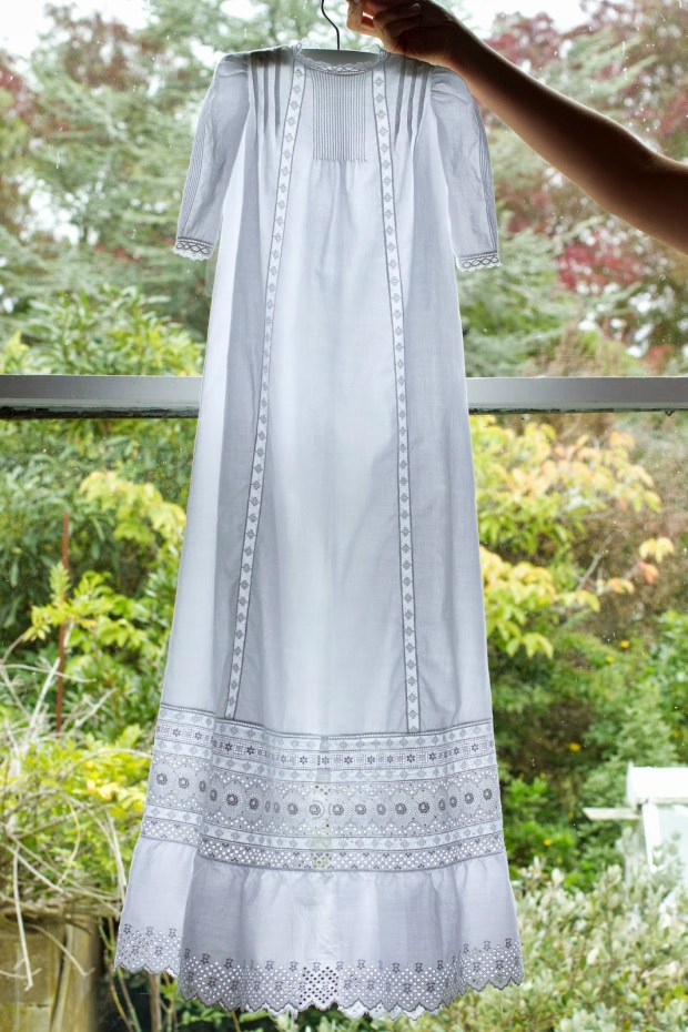 christening gown front back heirloom sewing