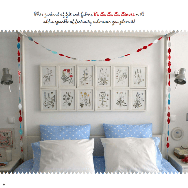 Christmas felt garland in the book Fa La La Felt, 2010