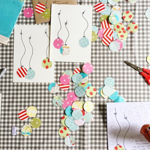 making christmas cards